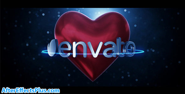پروژه افتر افکت نمایش لوگو قلب سه بعدی - Heart Logo