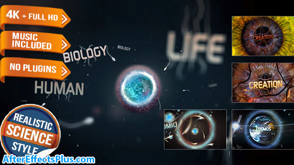 پروژه افتر افکت اینترو زیست شناسی و فیزیک - Videohive Science Physics Biology Opener Title