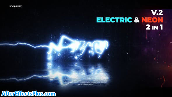 پروژه افتر افکت نمایش لوگو الکتریکی با افکت نئون - Electric and Neon Logo Reveal