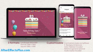 پروژه افتر افکت تبریک تولد با کیک جشن تولد - Birthday Opener