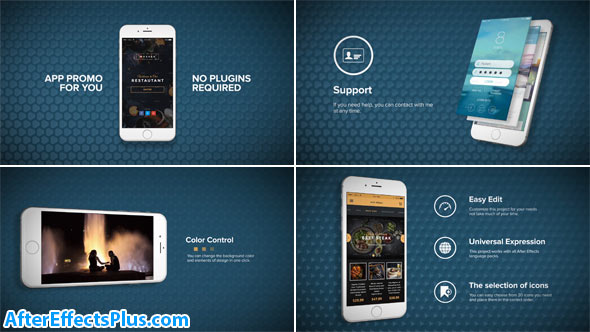 پروژه افتر افکت تیزر تبلیغاتی اپلیکیشن موبایل آیفون - App Promo