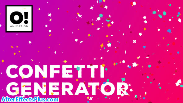 پروژه افتر افکت تکه های کوچک کاغذ رنگی - Confetti Generator