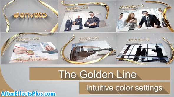 پروژه افتر افکت خط طلایی سه بعدی - The Golden Line