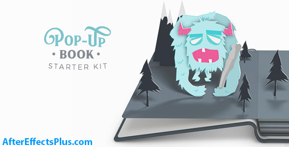 پروژه افتر افکت کتاب سه بعدی پاپ آپ - Pop-Up Book Starter Kit