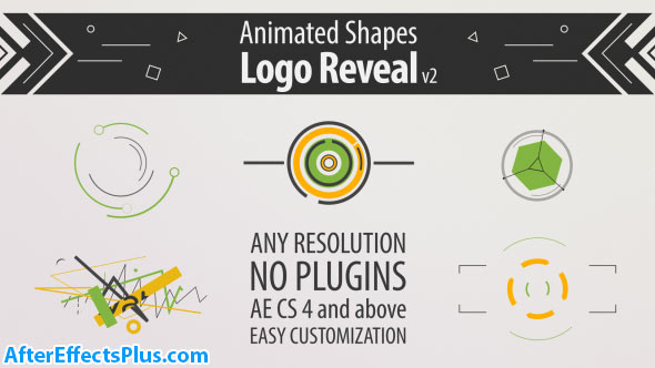 پروژه افتر افکت نمایش لوگو با اشکال انیمیشنی - Shape Animation Logo Reveal v2
