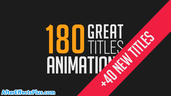 پروژه 180 متن انیمیشنی افتر افکت - Videohive 180 Great Title Animations