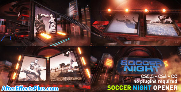 پروژه افتر افکت اینترو فوتبال شبانه - Videohive Soccer Night Opener