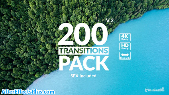 پروژه افتر افکت 200 ترانزیشن کاربردی - Transitions Pack