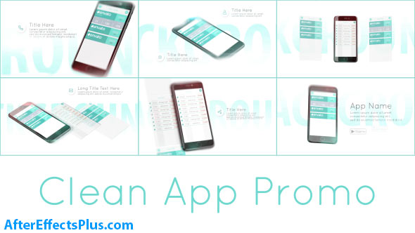 پروژه افتر افکت تبلیغ اپلیکیشن موبایل - Clean App Promo