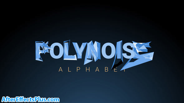 پروژه افتر افکت حروف الفبای متحرک و چند ضلعی - PolyNoise Alphabet Animated Typeface