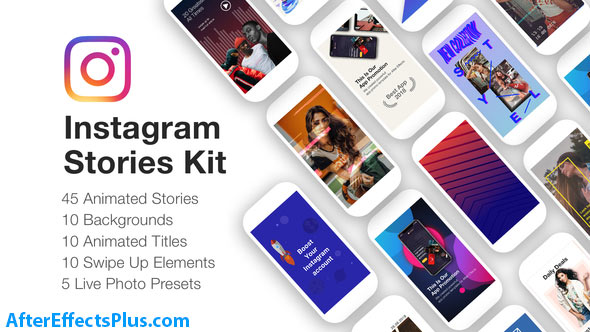 پروژه افتر افکت ابزار و پکیج استوری اینستاگرام - Instagram Stories Kit // Instagram Story Pack