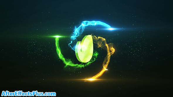 پروژه افتر افکت نمایش لوگو با افکت طوفان آتش - Particle Burst Logo Reveal