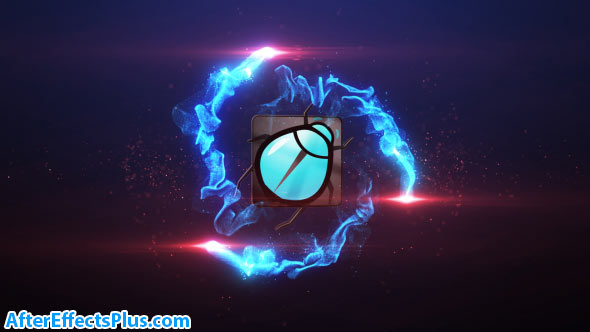 پروژه افتر افکت نمایش لوگو با افکت نور و انفجار - Particle Burst Logo Reveal