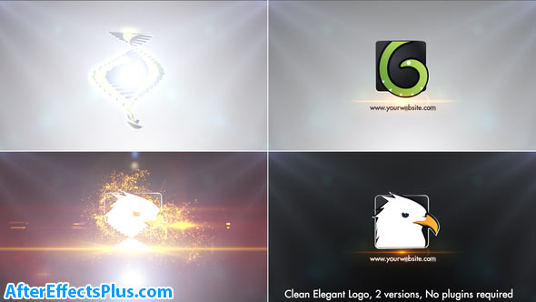 پروژه افتر افکت نمایش لوگو برش های نازک سه بعدی - Clean Elegant Logo