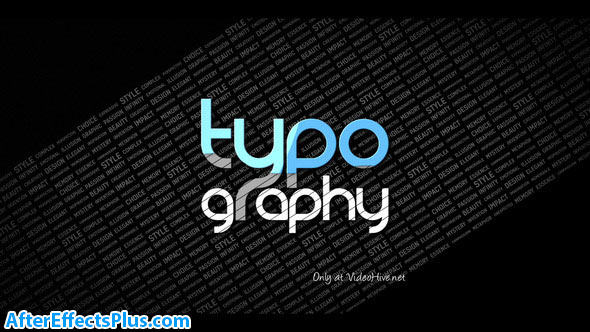 پروژه افتر افکت نمایش لوگو تایپوگرافی پرتره - Typography Reveal