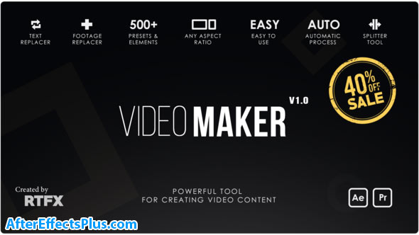 پروژه افتر افکت سارنده فیلم حرفه ای - Video Maker