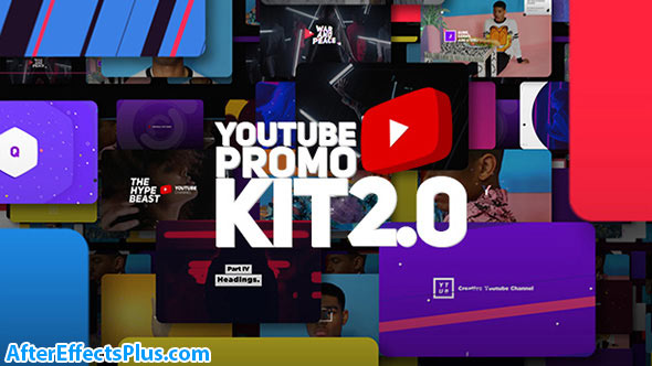 پروژه افتر افکت ابزار تبلیغاتی یوتیوب و شبکه اجتماعی - Youtube Promo Kit 2.0