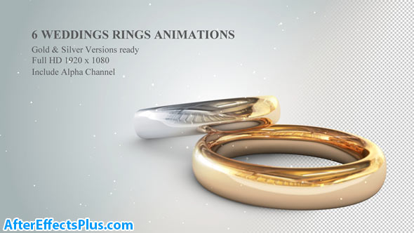 پروژه افتر افکت حلقه نامزدی و عروسی سه بعدی - 3D Wedding Rings Animations