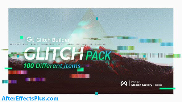 پروژه افتر افکت پکیج افکت نویز - Glitch Pro Essential Glitch Effects Pack