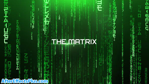پروژه افتر افکت نمایش متن با افکت ماتریکس - The Matrix Cinematic Titles