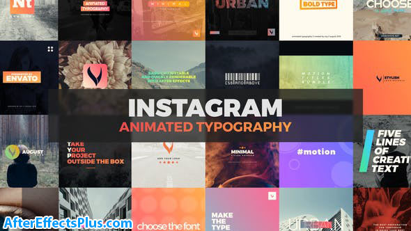 پروژه افتر افکت تایپوگرافی اینستاگرام - Instagram Typography