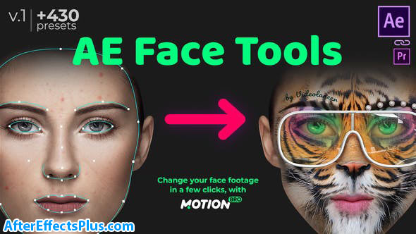 پروژه افتر افکت ابزار تغییر چهره - AE Face Tools