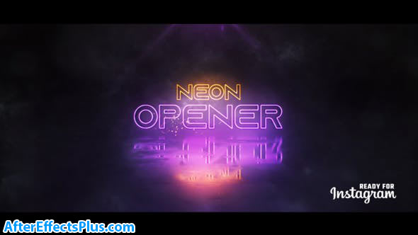 پروژه افتر افکت اینترو و نمایش لوگو نئون - Neon Logo Opener