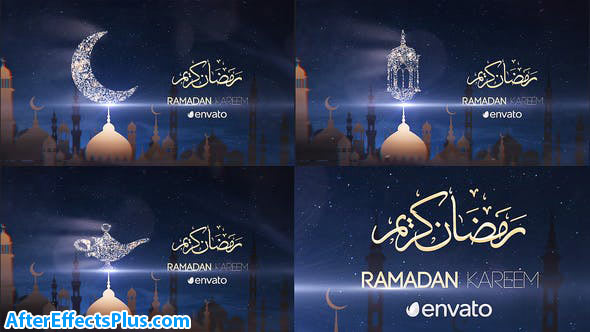 پروژه افتر افکت نمایش لوگو ماه رمضان