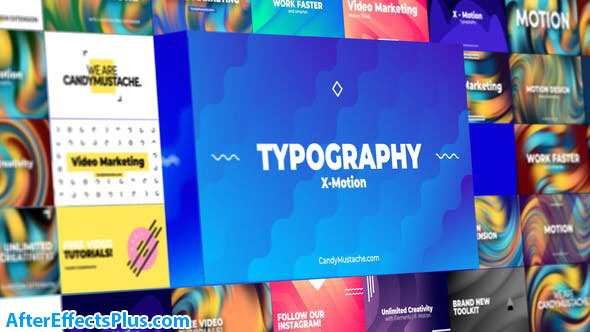پروژه افتر افکت تایپوگرافی متحرک - X-Motion | Typography