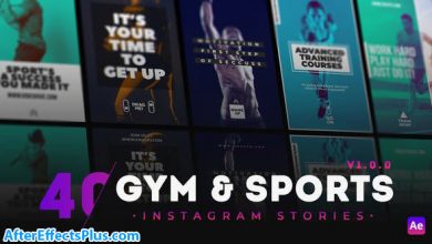پروژه افتر افکت 40 استوری اینستاگرام برای باشگاه - 40 GYM & Sports Instagram Story