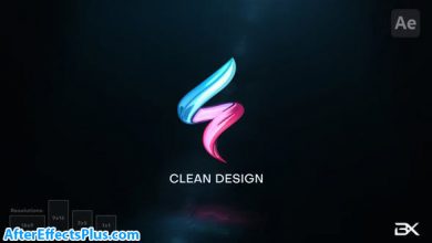 پروژه افتر افکت نمایش لوگو مینیمال درخشان - Minimal Logo
