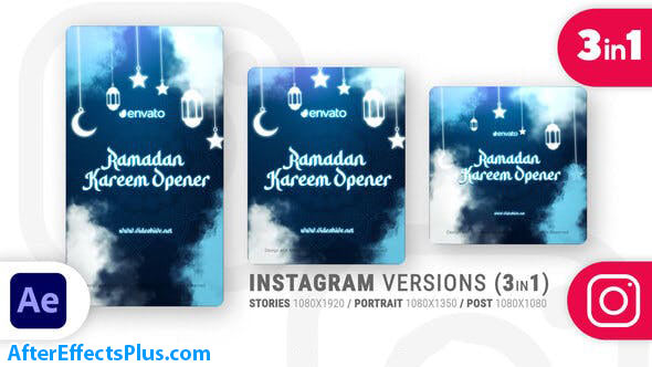 پروژه افتر افکت اینترو ماه رمضان برای اینستاگرام