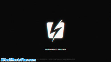 پروژه افتر افکت نمایش لوگو با افکت قطعی - Logo Reveals Glitch